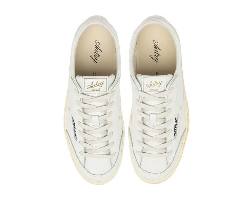 Autry Windscape Low Super Vintage dos — talon cuir blanc super vintage Windscape