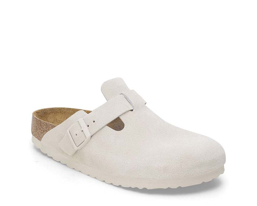 Birkenstock Boston Suede Antique White 1024740