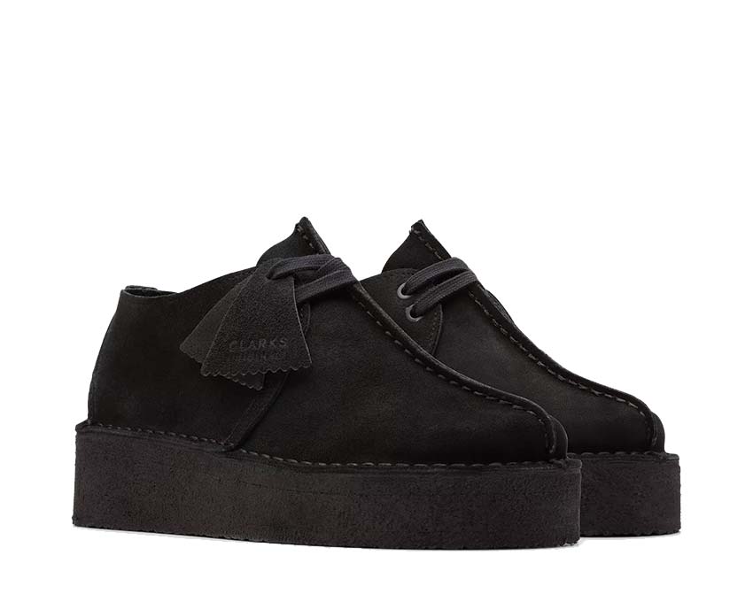 Clarks Trek Wedge Black Suede 26174019