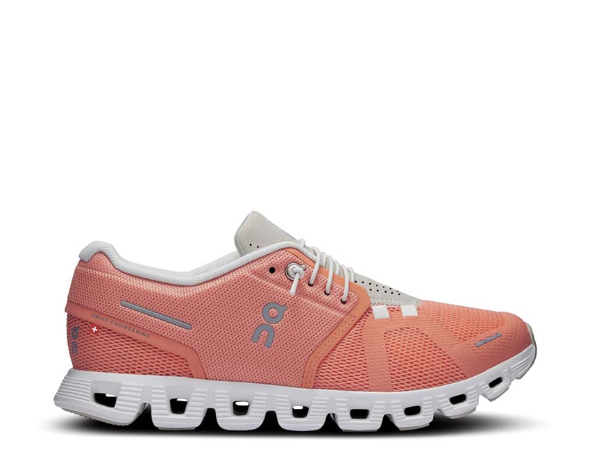 On Cloud 5 W Flamingo/Pearl — Damen-Laufschuh leichtes CloudTec täglich