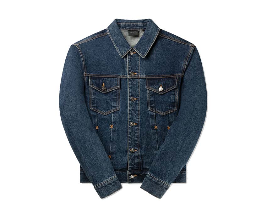 Daily Paper Bomi Denim Jacket Blue — unisex two-tone denim jacket