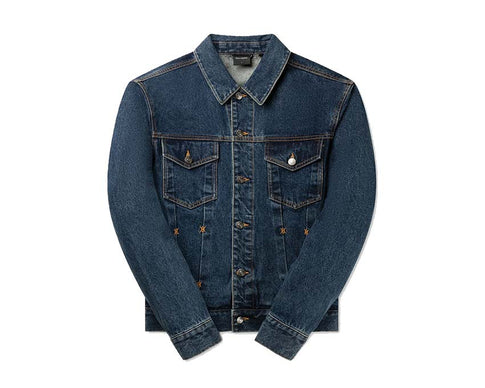 Daily Paper Bomi Denim Jacket Blue — unisex two-tone denim jacket