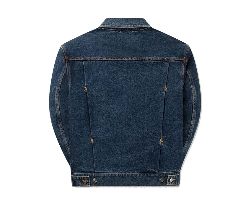 Daily Paper Bomi Denim Jacket Blue side view — two-tone denim back