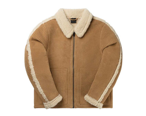 Daily Paper Oluwa Fur Jacket Camel — veste unisexe fausse fourrure luxe