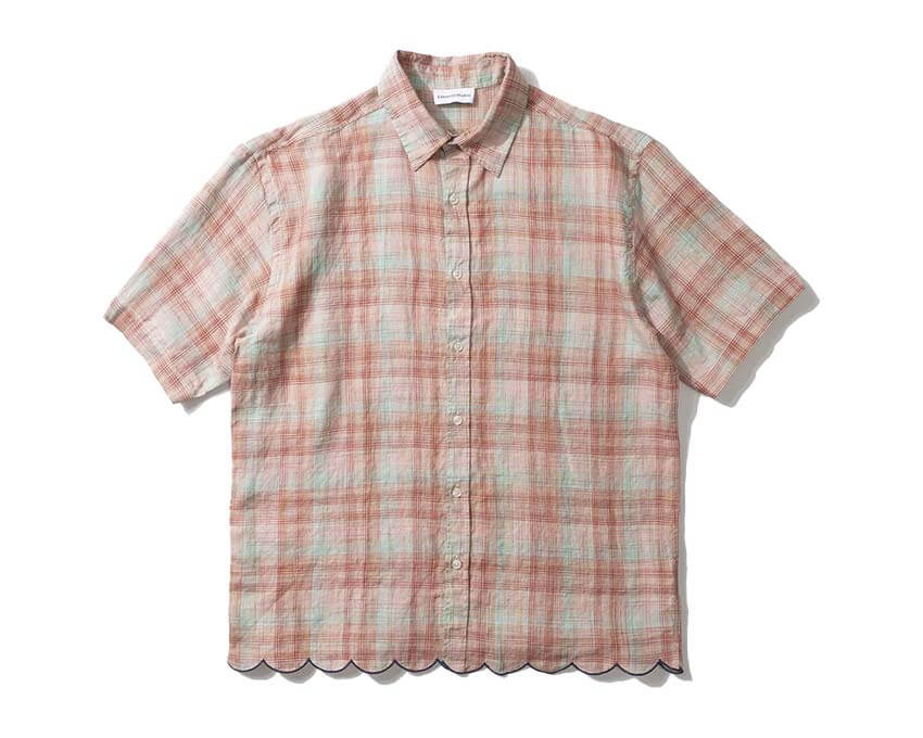 Edmmond Studios Crafty Shirt bleu — chemise homme motif artisanal en coton