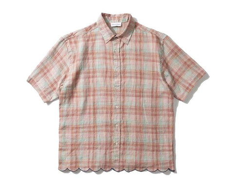 Edmmond Studios Crafty Shirt bleu — chemise homme motif artisanal en coton