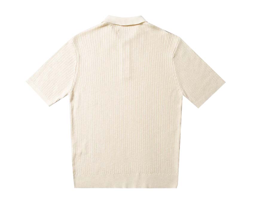 Edmmond Studios Sunset Polo Beige vista lateral — algodón piqué casual