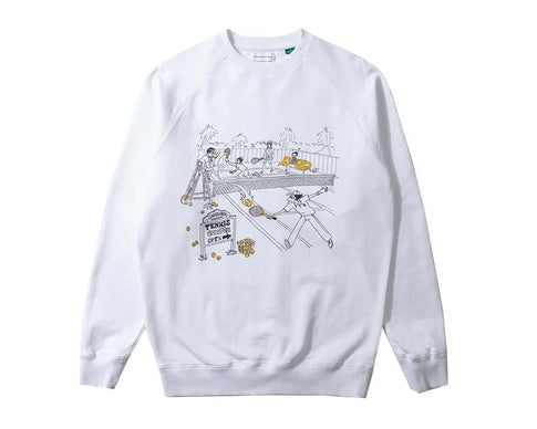 Edmmond Studios Tennis Courts White — sudadera hombre pista de tenis