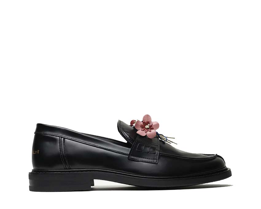 Filling Pieces Loafer Bouquet Black — loafer unisex pelle lusso floral