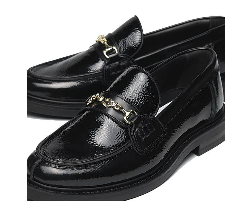 Filling Pieces Loafer Glace vue latérale — cuir verni Glace