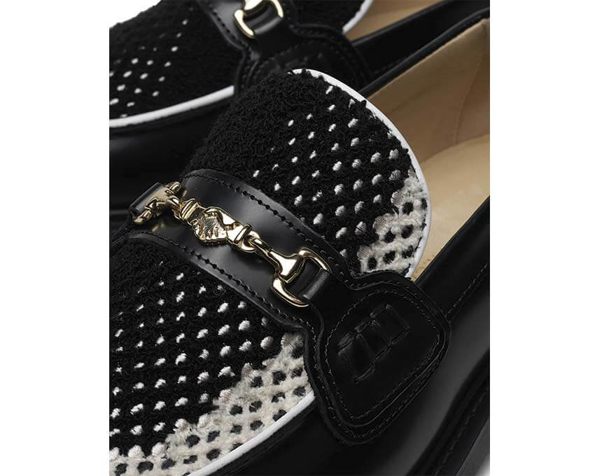 Filling Pieces Loafer Rugby Degrade Black vue latérale — effet dégradé cuir