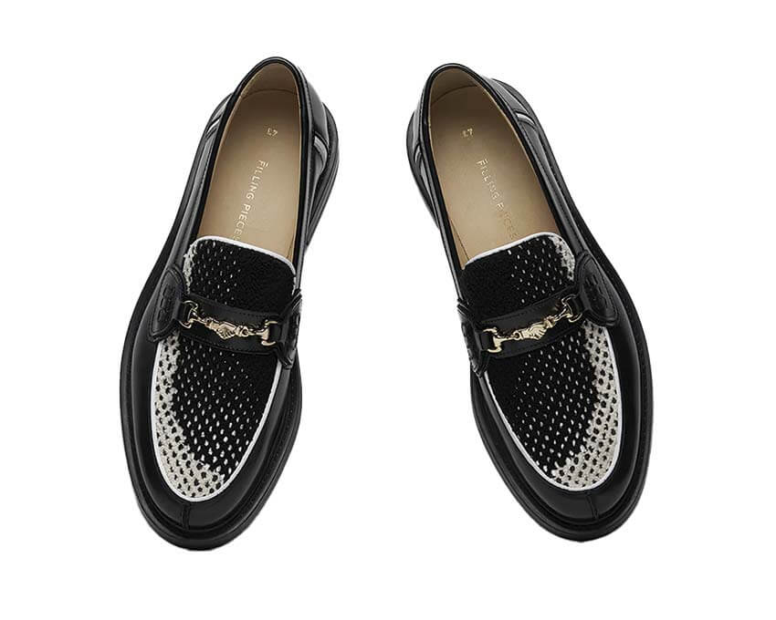 Filling Pieces Loafer Rugby Degrade Black détail — finitions artisanales