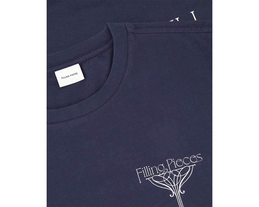 Filling Pieces T-shirt Champagne Maritime Blue dos — dos t-shirt bleu champagne
