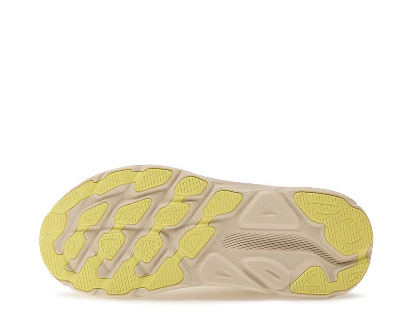HOKA Clifton 9 GTX Varsity Yellow detail — lightweight mesh upper