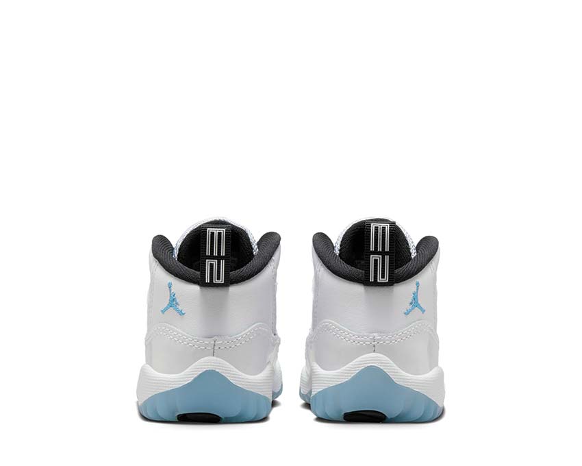 Jordan 11 Retro PS Legend Blue White Detail — Obermaterial Lackleder Jordan 11 PS