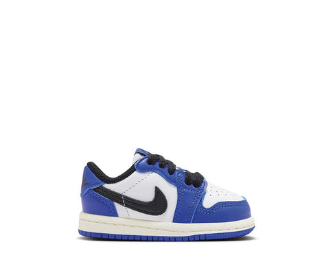 Jordan 1 Retro Low OG White Game Royal Sail — vintage leather kids sneaker