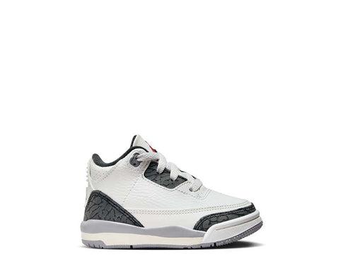 Jordan 3 Retro TD White — sneaker bambino pelle bianca Jordan 3