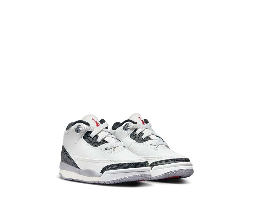 Jordan 3 Retro TD White vista laterale — pelle e rete Jordan 3