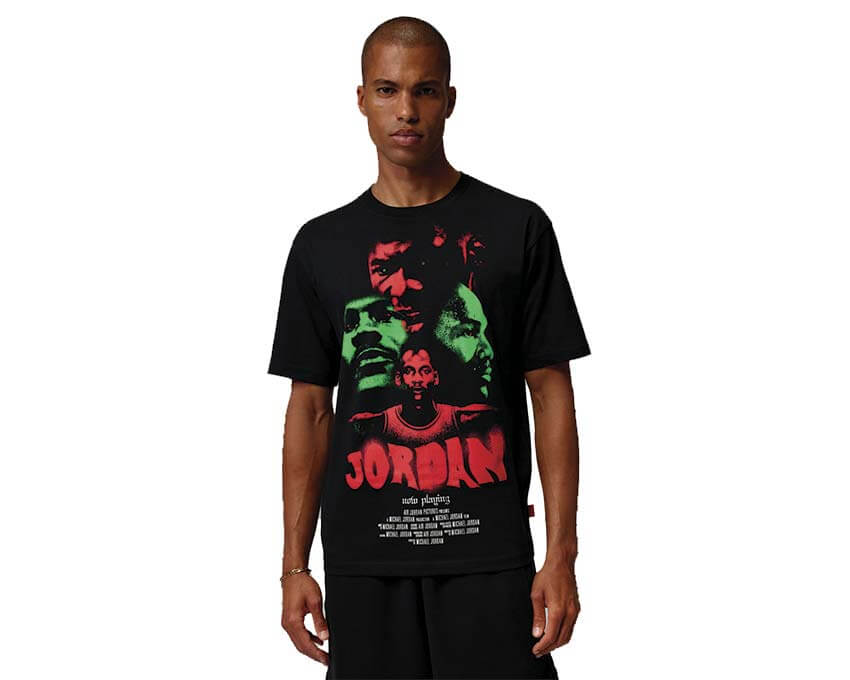 Jordan Brooklyn Movie 85 Crew T-Shirt Black — t-shirt homme graphique cinématographique Jordan