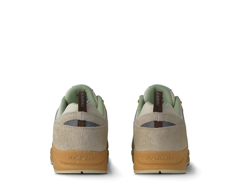 Karhu Fusion 2.0 x MÖLKKY Turtledove Shadow Lime sole — FULCRUM Finnish technology