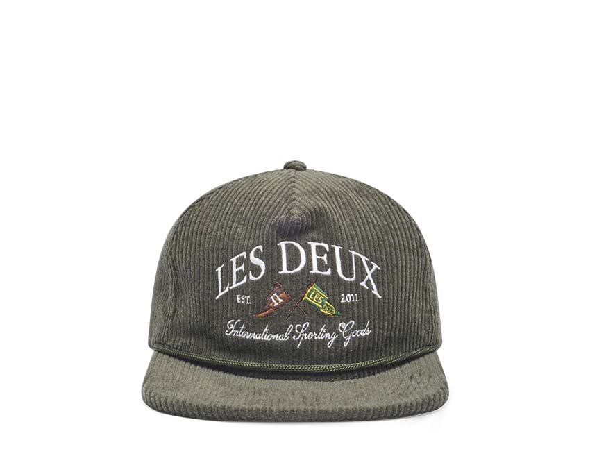 Les Deux Ivy League Corduroy Cap — casquette unisexe velours côtelé