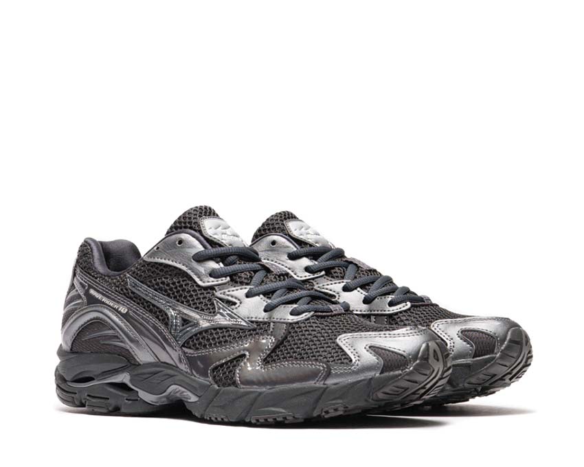 Mizuno Wave Rider 10 Black Sohle — Retro Wave-Laufsohle Mizuno