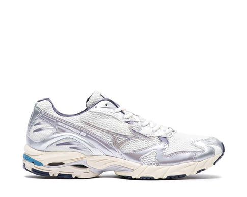 Mizuno Wave Rider 10 Metallic Pack 2 Snow White/Lilac — sneaker homme Wave
