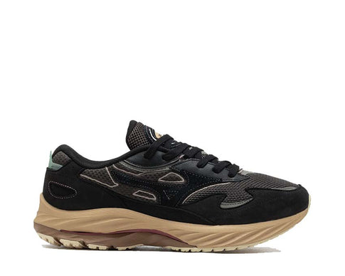 Mizuno Wave Rider β Premium Black Sand — Herren-Sneaker Laufschuh premium schwarz