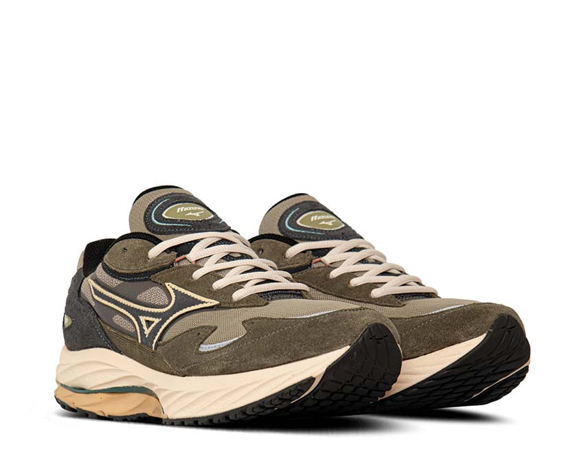 Mizuno Wave Rider β Vintage Khaki Black Sand Grape semelle — Wave Plate β