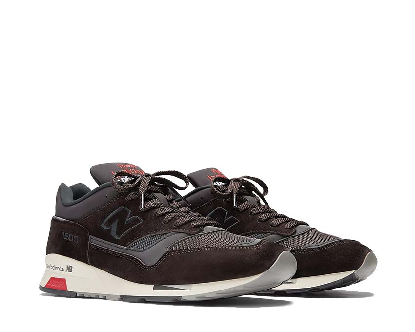 New Balance 1500 Made in UK Black Coffee side view — structured nubuck and suede upper