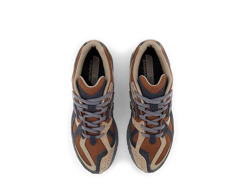 New Balance 1906N Rich Oak detail — textured nubuck leather