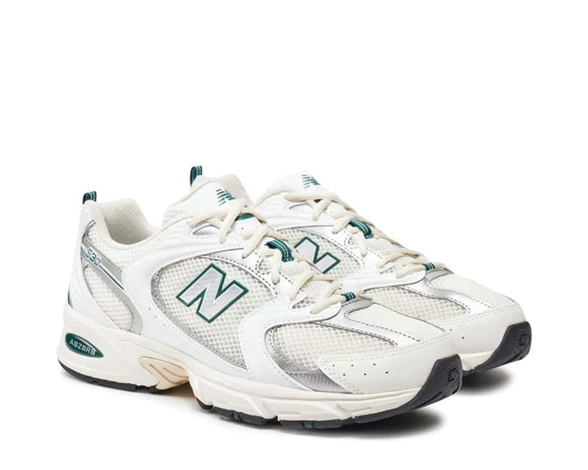 New Balance 530 Sea Salt vue latérale — tige mesh légère