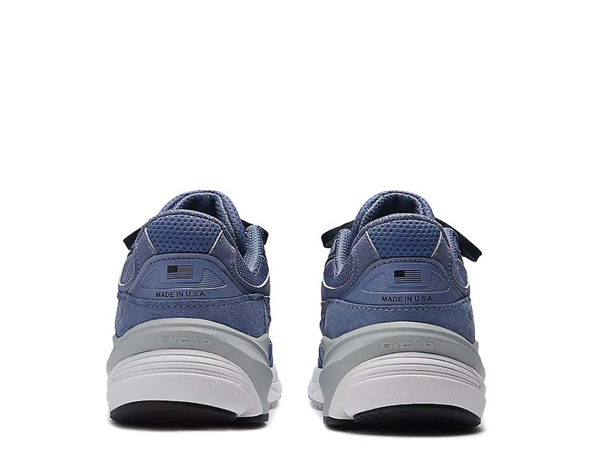 New Balance 990v6 Made in USA Purple Navy suela — amortiguación ENCAP ABZORB