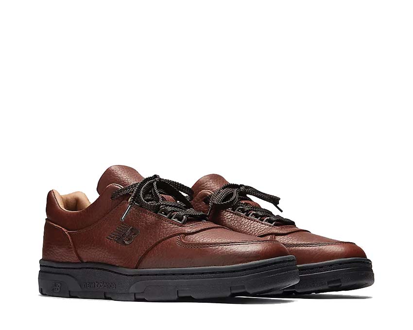 New Balance Allerdale Made in UK Black Coffee vue latérale — cuir pleine fleur premium