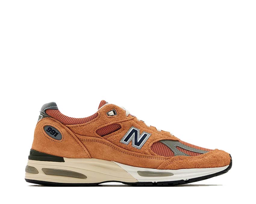 New Balance 991v2 Made in UK Gold Earth — sneaker homme lifestyle tons terre chaud