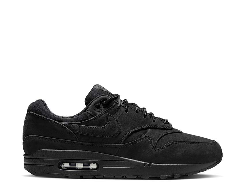 Nike Air Max 1 Premium Black Cat — sneaker homme all black cuir premium