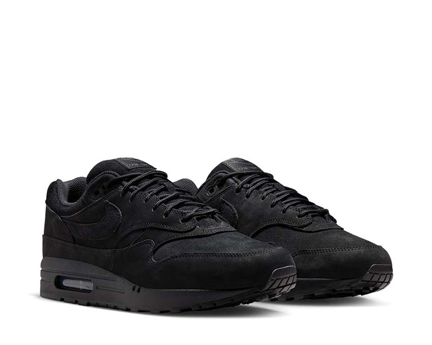 Nike Air Max 1 Premium Black Cat semelle — unité Air Max 1 noire talon