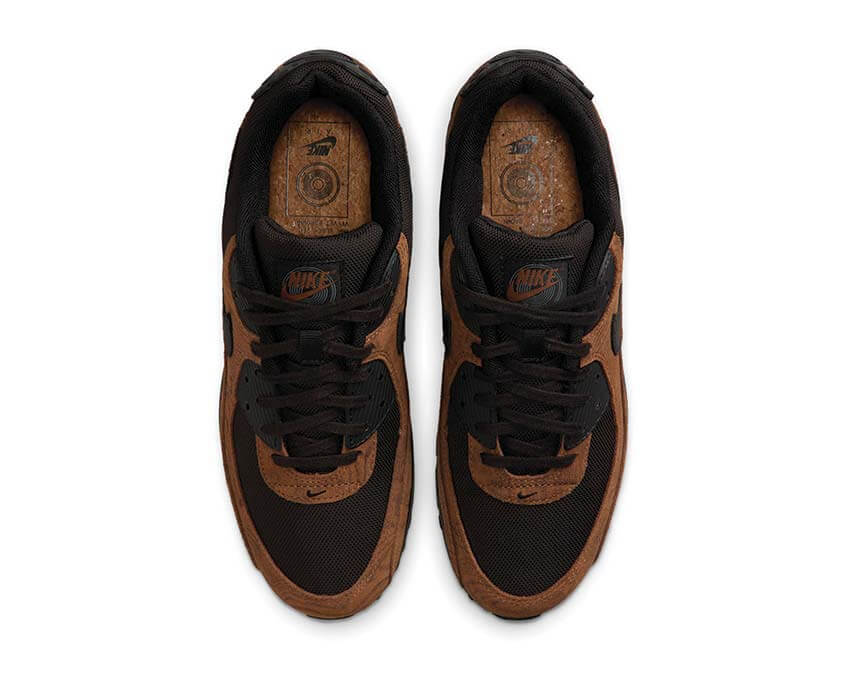 Nike Air Max 90 Premium Light British Tan — vue dessus coloris tan earth