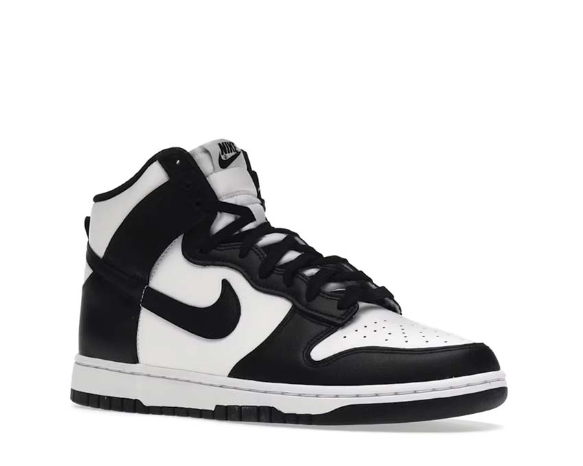 Nike Dunk High Retro White Black Orange vue latérale — cuir lisse tricolore