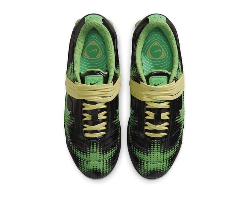 Nike T90 Shox Magia W Spinach Green — vue de face Shox vert spinach