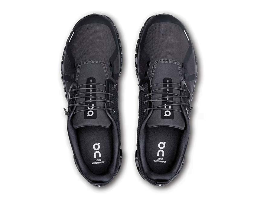 On Cloud 6 Waterproof Black Detail — Wasserschutz Herren-Laufschuh