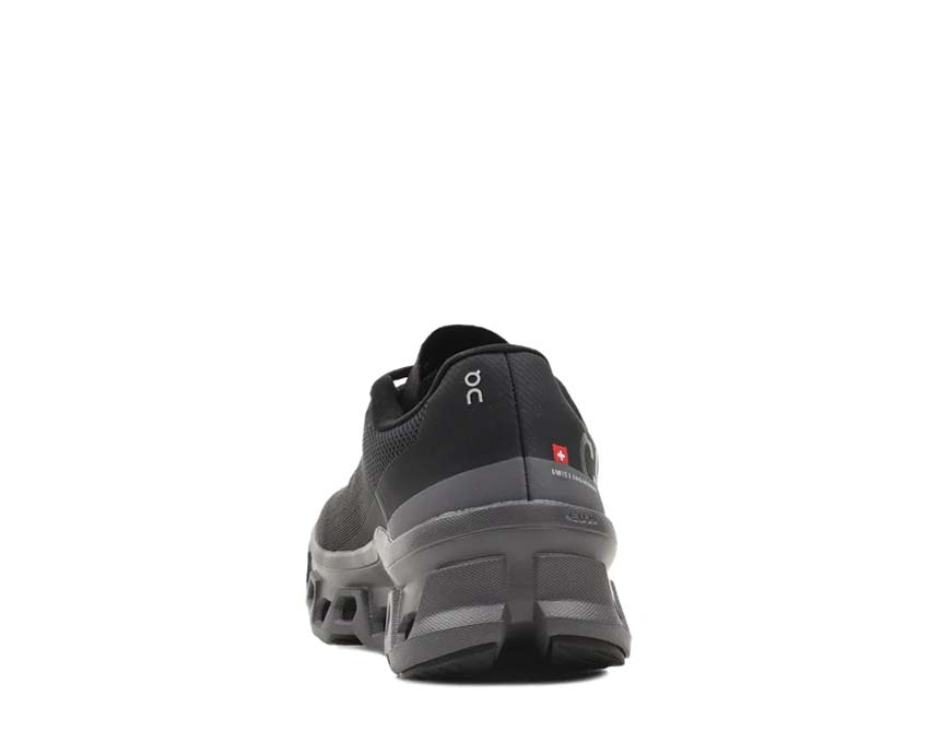 On Cloudmonster W Black/Magnet Sohle — CloudTec Langstrecke Damen