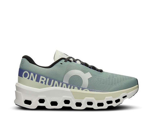On Cloudmonster 2 Mineral/Aloe — zapatilla running hombre amortiguación CloudTec máximo