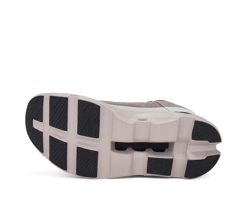 On Cloudmonster Cinder/Fog detalle — parte superior mesh zapatilla running hombre
