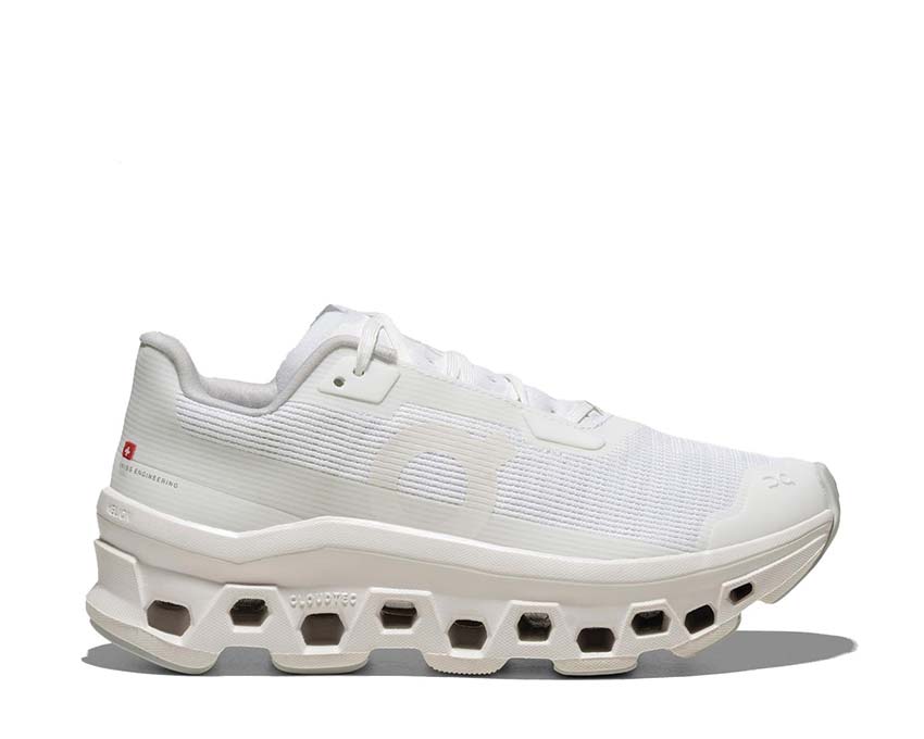 On Cloudmonster Void White — zapatilla running hombre CloudTec Void ligereza