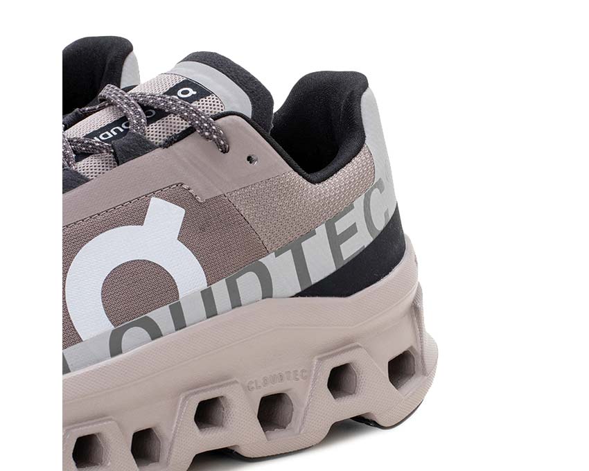 On Cloudmonster W Cinder/Fog detalle — upper mesh zapatilla running mujer