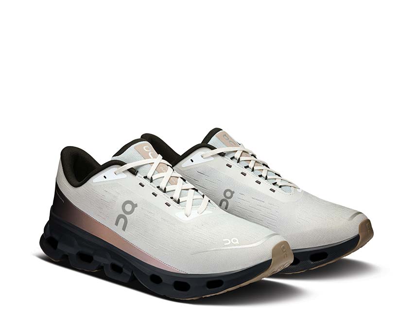On Cloudspark Glacier/Fog side view — lightweight upper men's running shoe