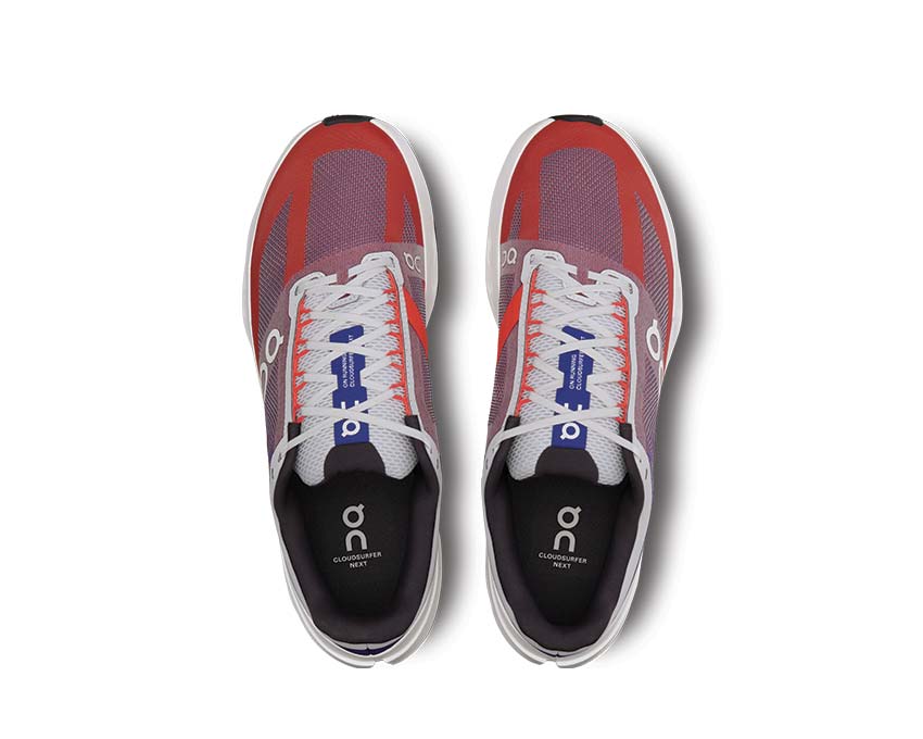 On Cloudsurfer Next Indigo/Flame détail — mesh aéré running homme