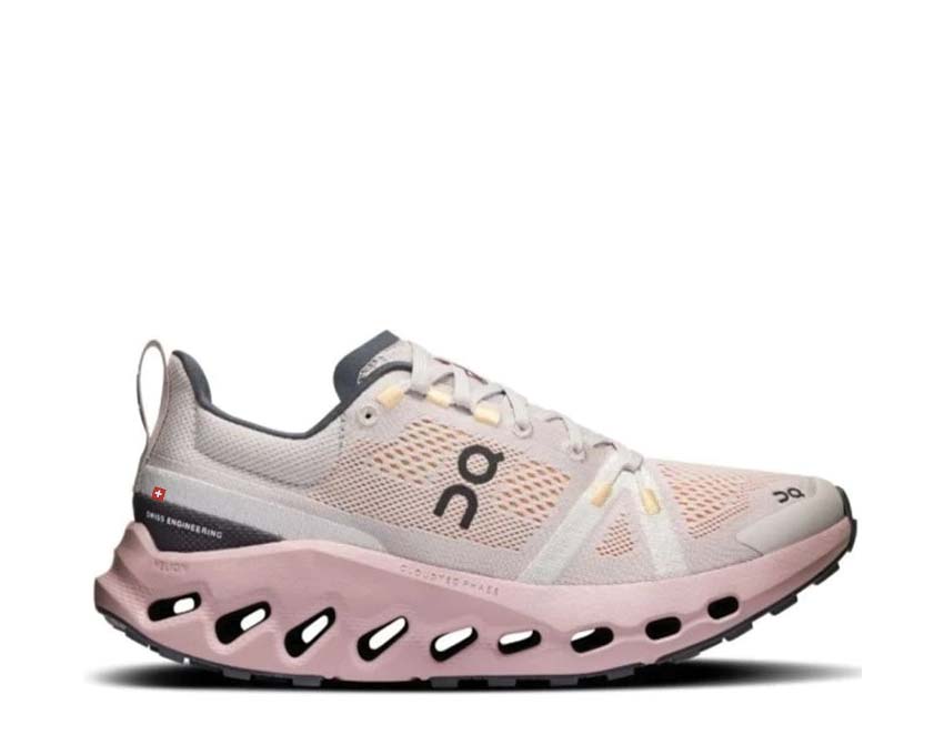 On Cloudsurfer Trail W Silver/Mauve — trail ligera zapatilla running mujer Missiongrip