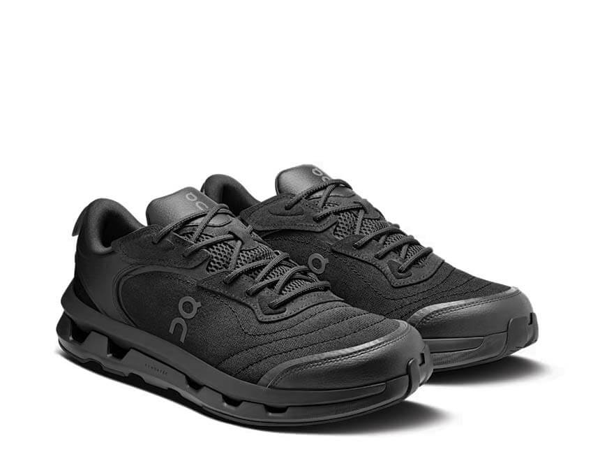 On Cloudzone Moon Black — semelle inspirée running foulée stable vue latérale
